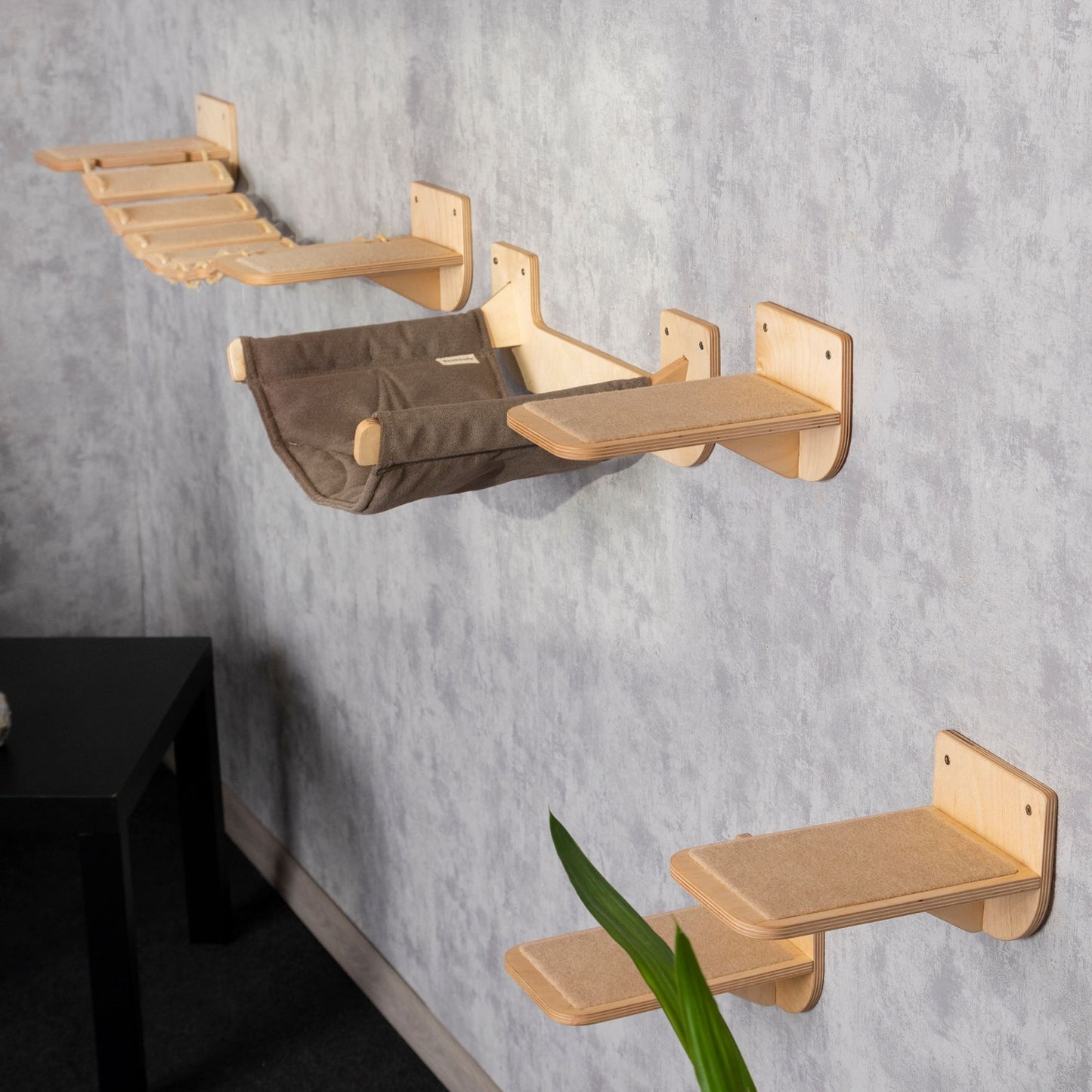 color clear, cat steps for wall, cat couch, cat bridge