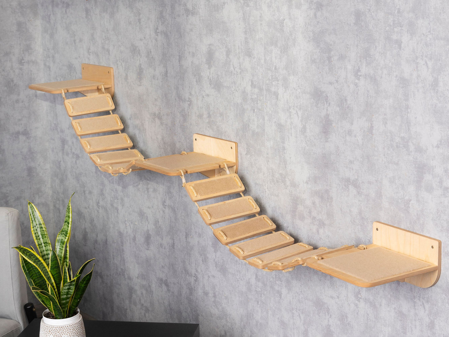 modern cat tower, wall shelves, cat bridge, pet steps, cat climbing wall, color clear