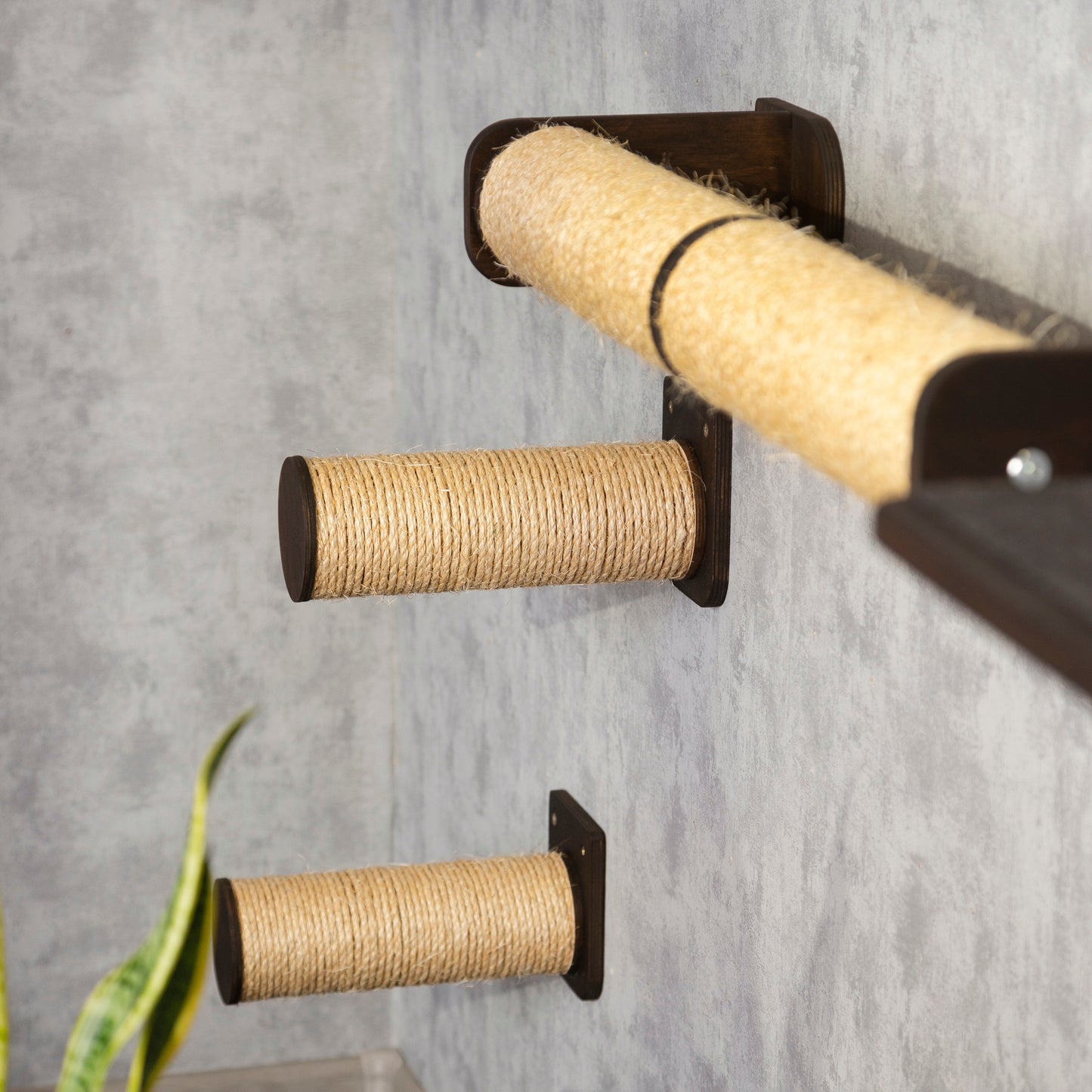 cat scratching post, sisal steps, cat steps for wall, wall shelves, color wenge