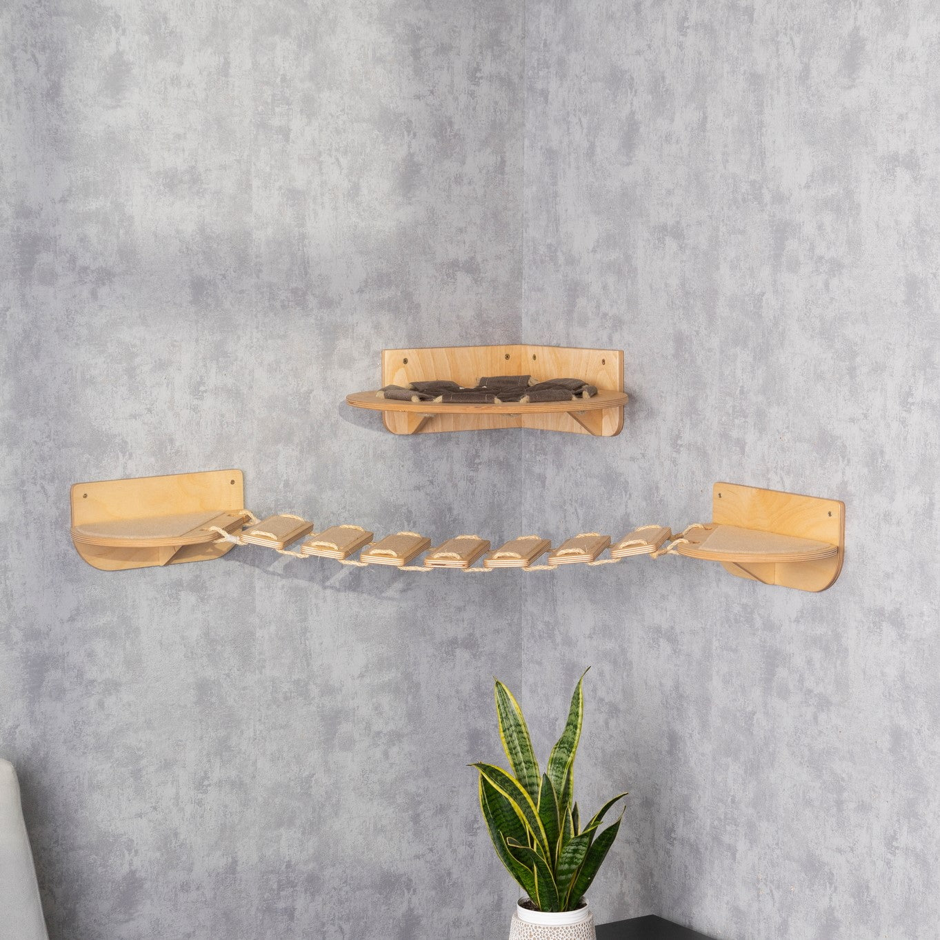 wood cat tower, cat hammock, donut cat bed, large cat bed, cat wall shelves, cat bridge, cat climbing wall