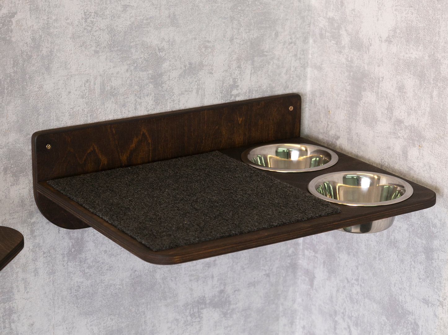 cat feeder, cat slow feeder, slow feeder cat bowl, color wenge, right bowl