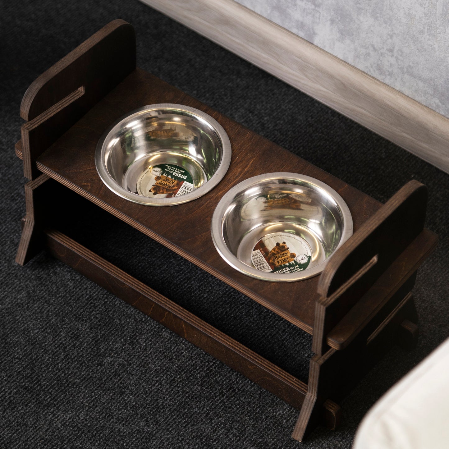 cats exclusive - cat feeder for large cats, color wenge