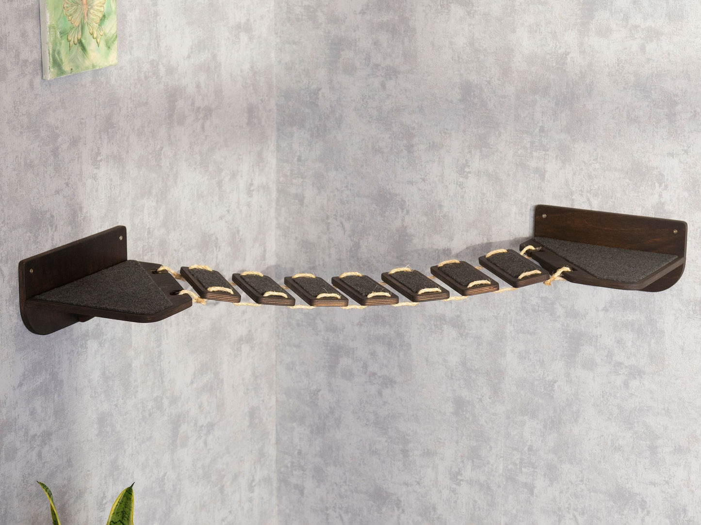 modern cat furniture, cat bridge, wall shelves