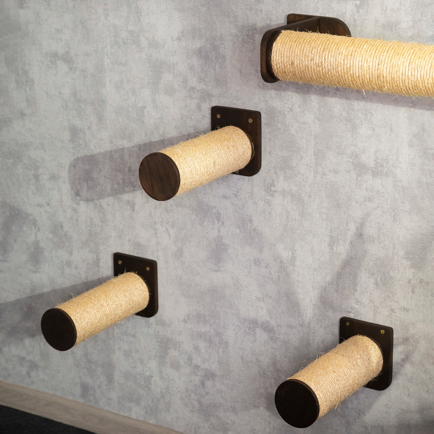 cat exclusive - cat scratcher, cat steps, ladder shelf, cat perches, sisal steps, color wenge