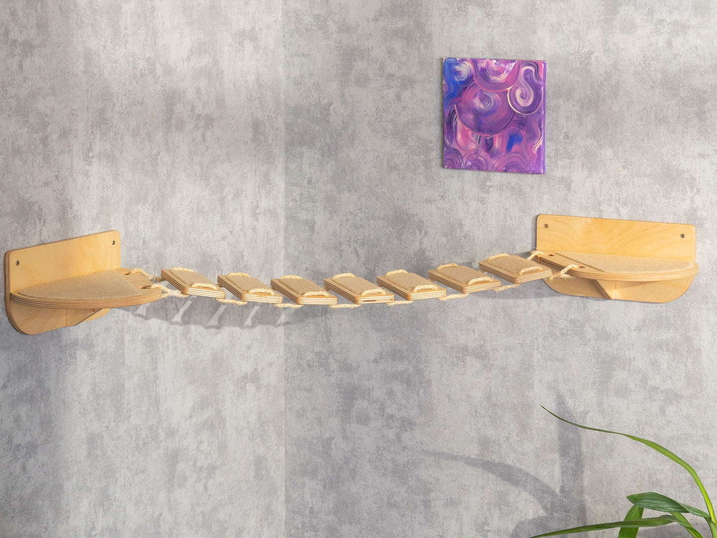 cat wall furniture - cat shelves, cat bridge, cat climbing wall