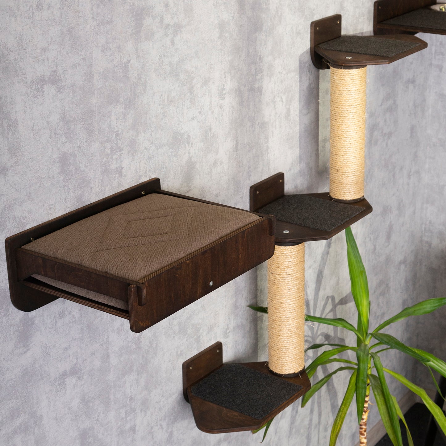 cat scratching post, cat bed, elevated cat bed, cat scratchers, cat feeder