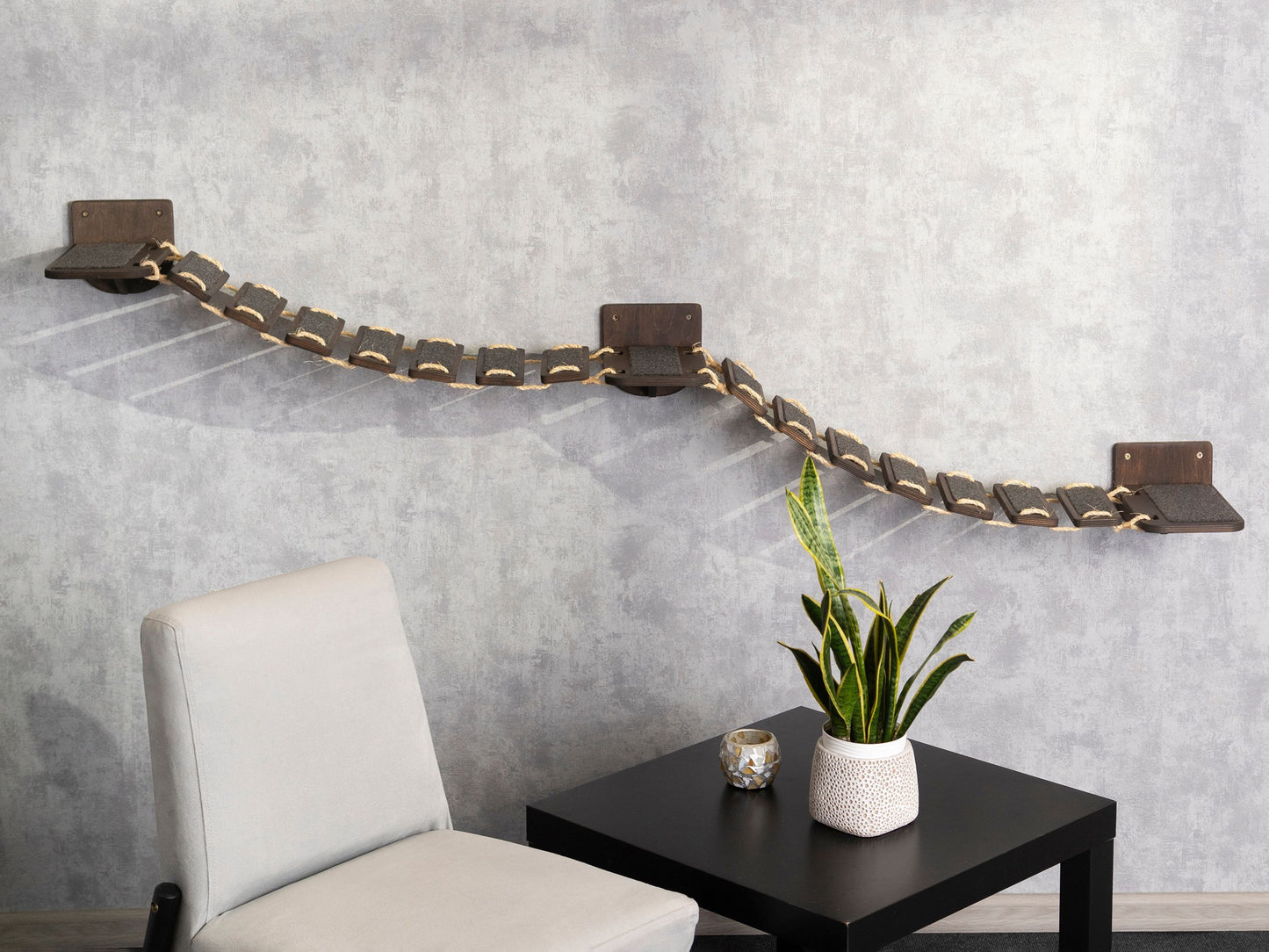 cat tower - cat bridge, cat wall shelves, cat climbing wall