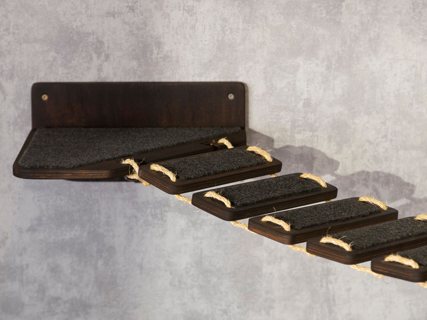 wall shelves, cat bridge