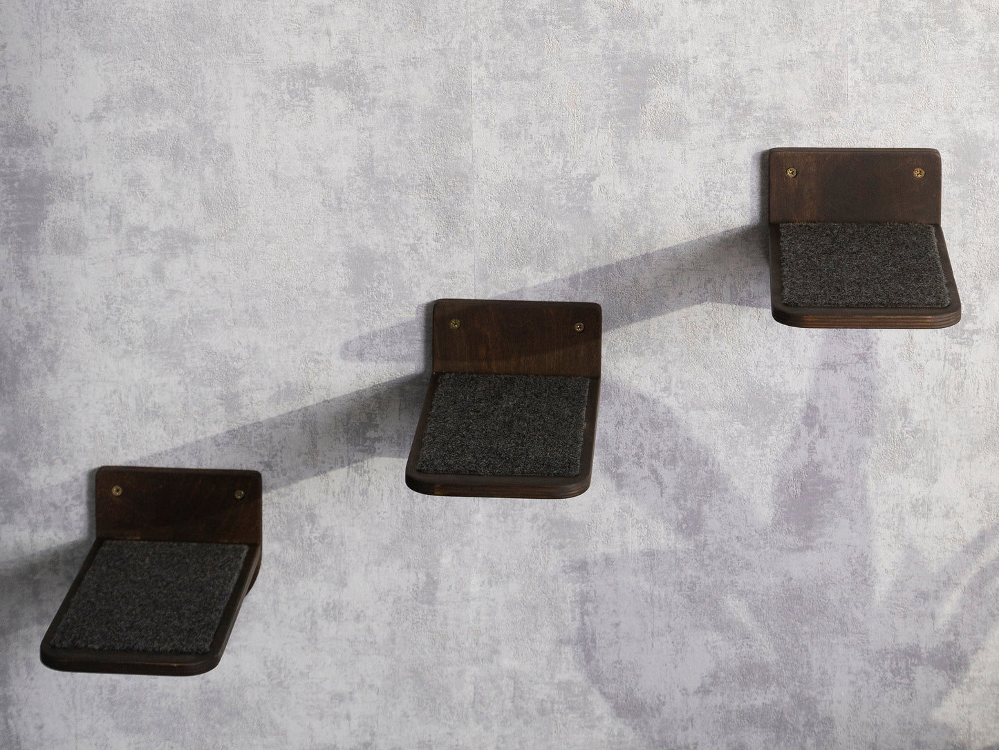 wall shelves, color wenge, pet stairs, cat perch