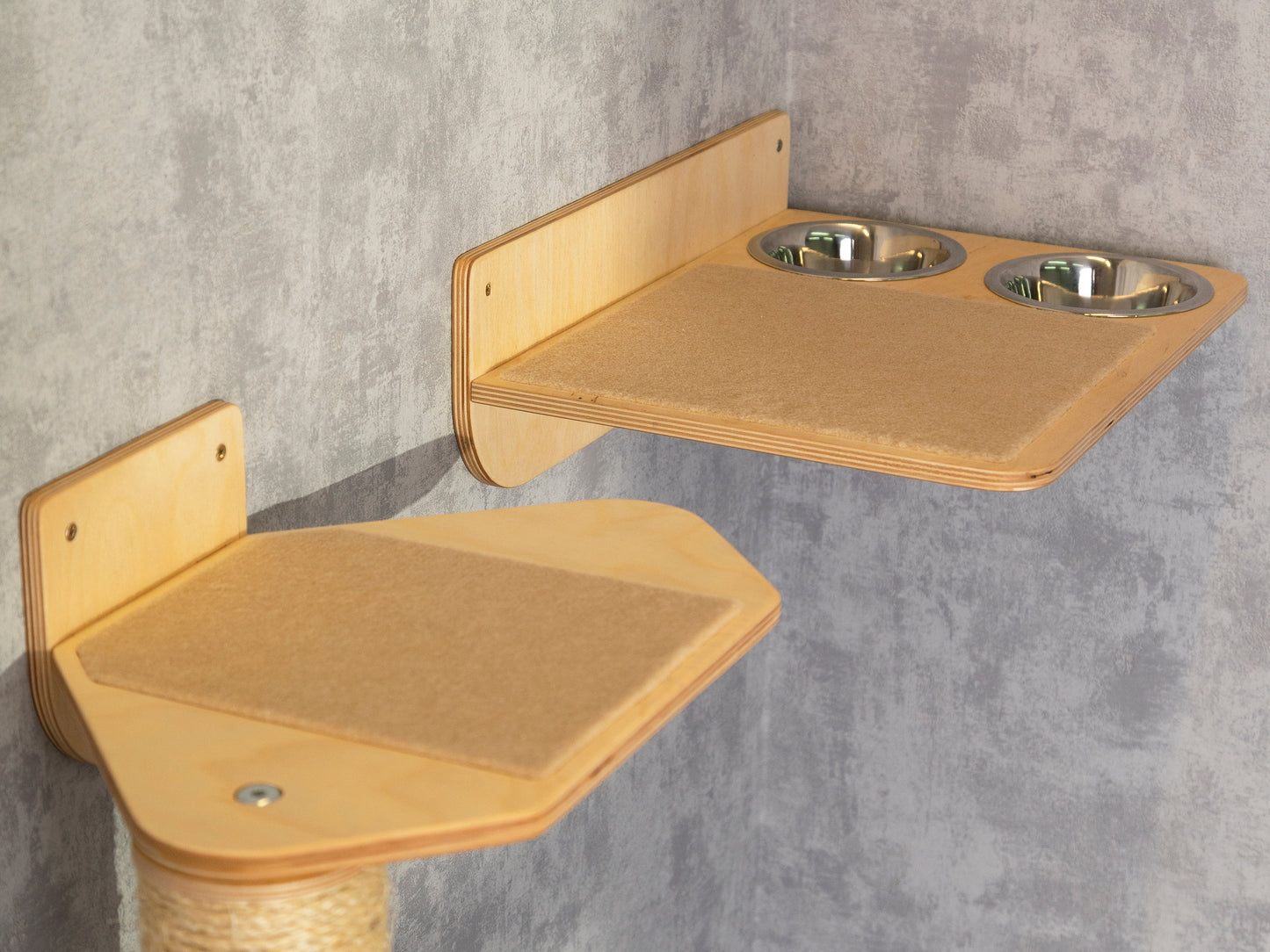 cat shelf, cat feeder, wall shelves, cat scratchers