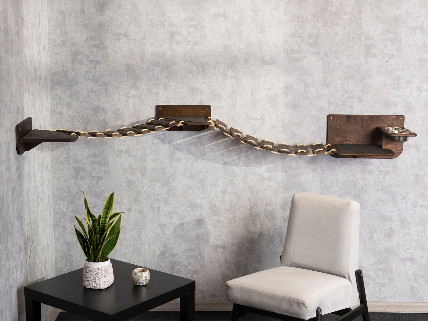 cat stand - cat feeding station, cat bridges, wall shelves, cat shelves for wall