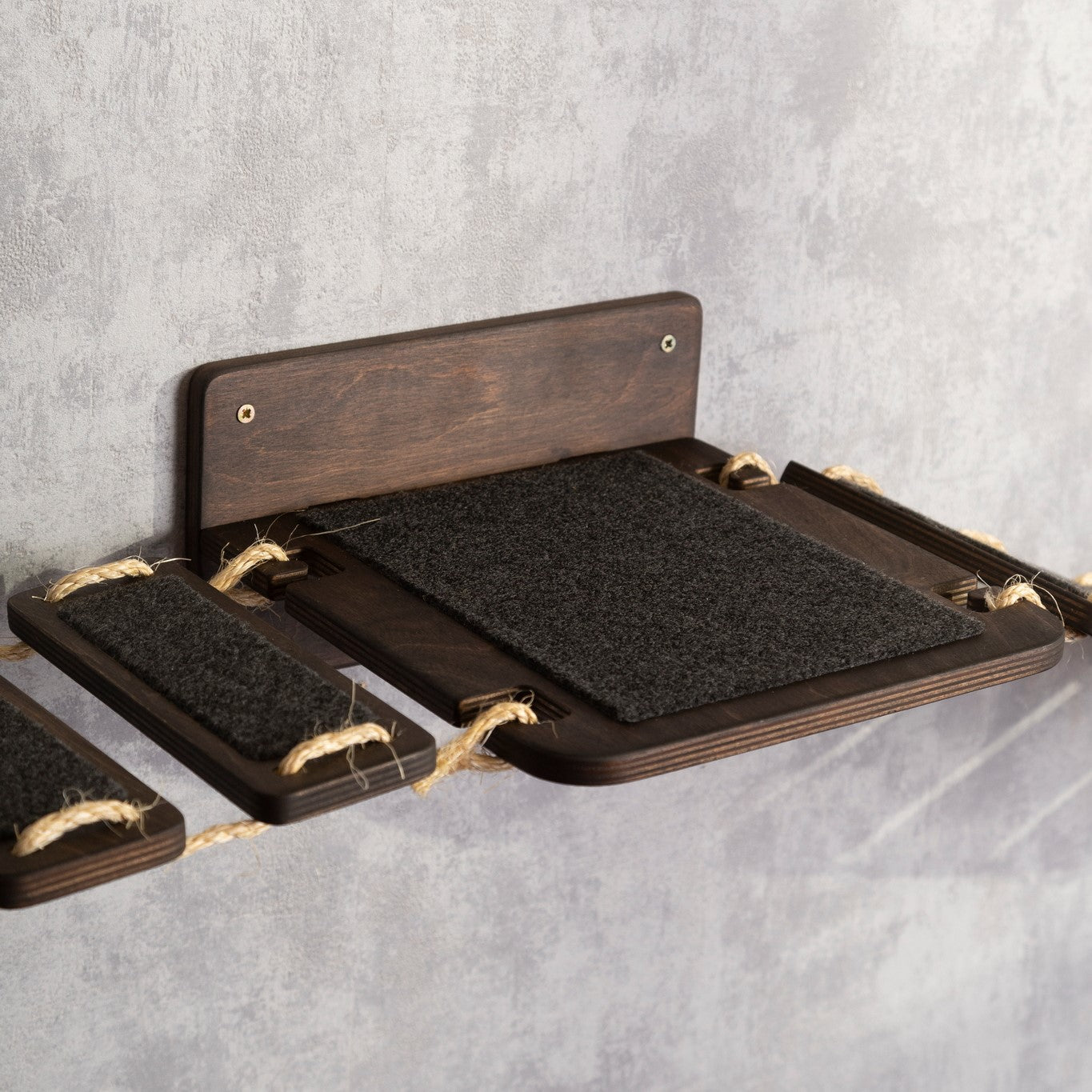 cat climbing wall, cat shelf, color wenge