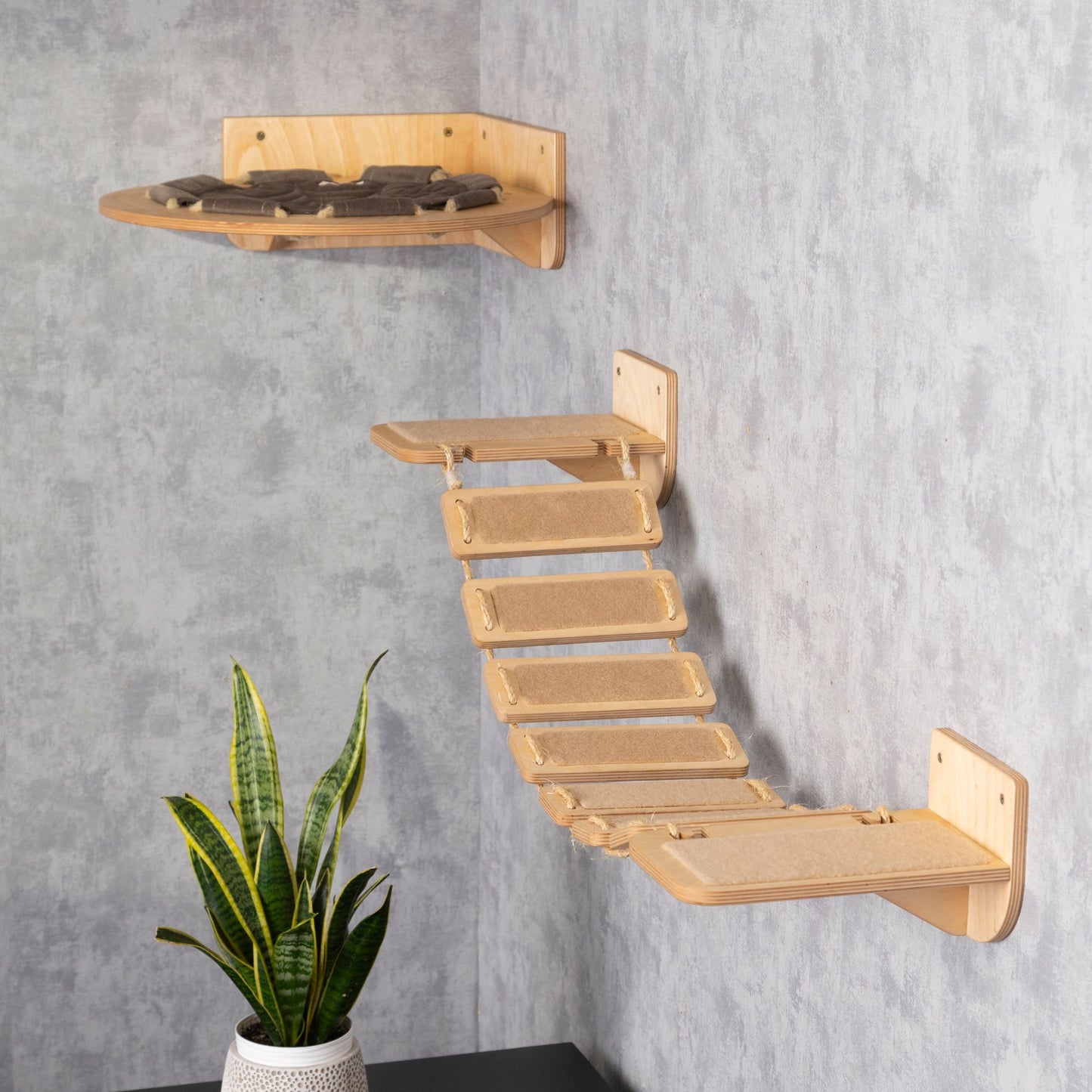 donut cat bed, cat hammock, cat wall shelves, cat bridge, cat climbing wall
