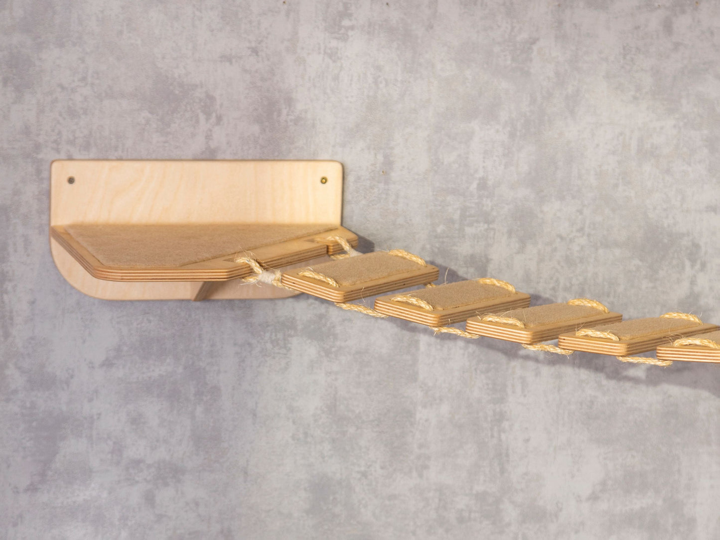 floating shelf, ladder shelf, cat bridge, cat climbing wall
