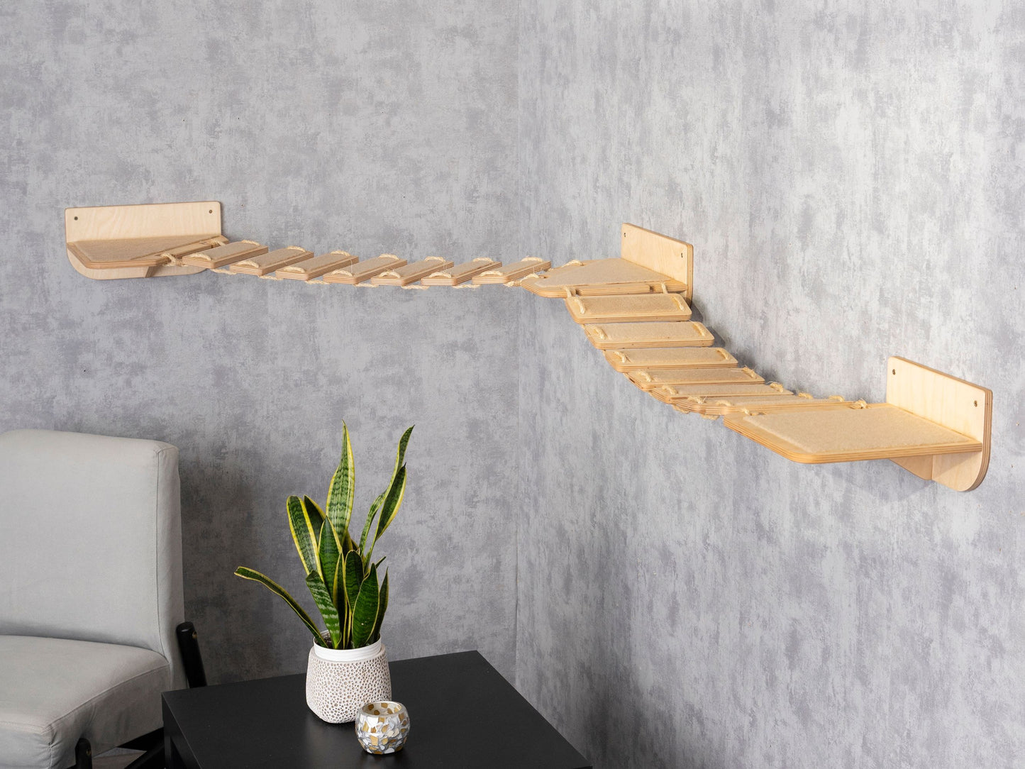ladder shelf, wall cat shelves, cat wall shelves, cat bridge