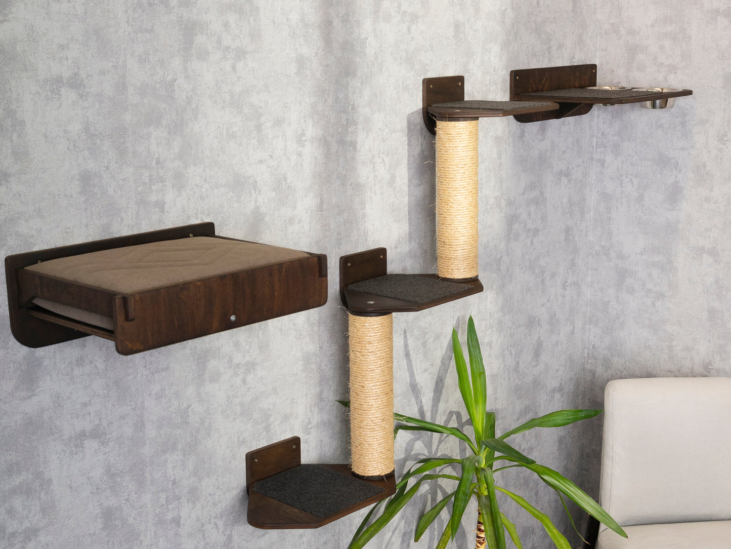 outdoor cat furniture, cat scratchers, elevated cat bed, slow feeder cat bowl, cat feeder, cat bed