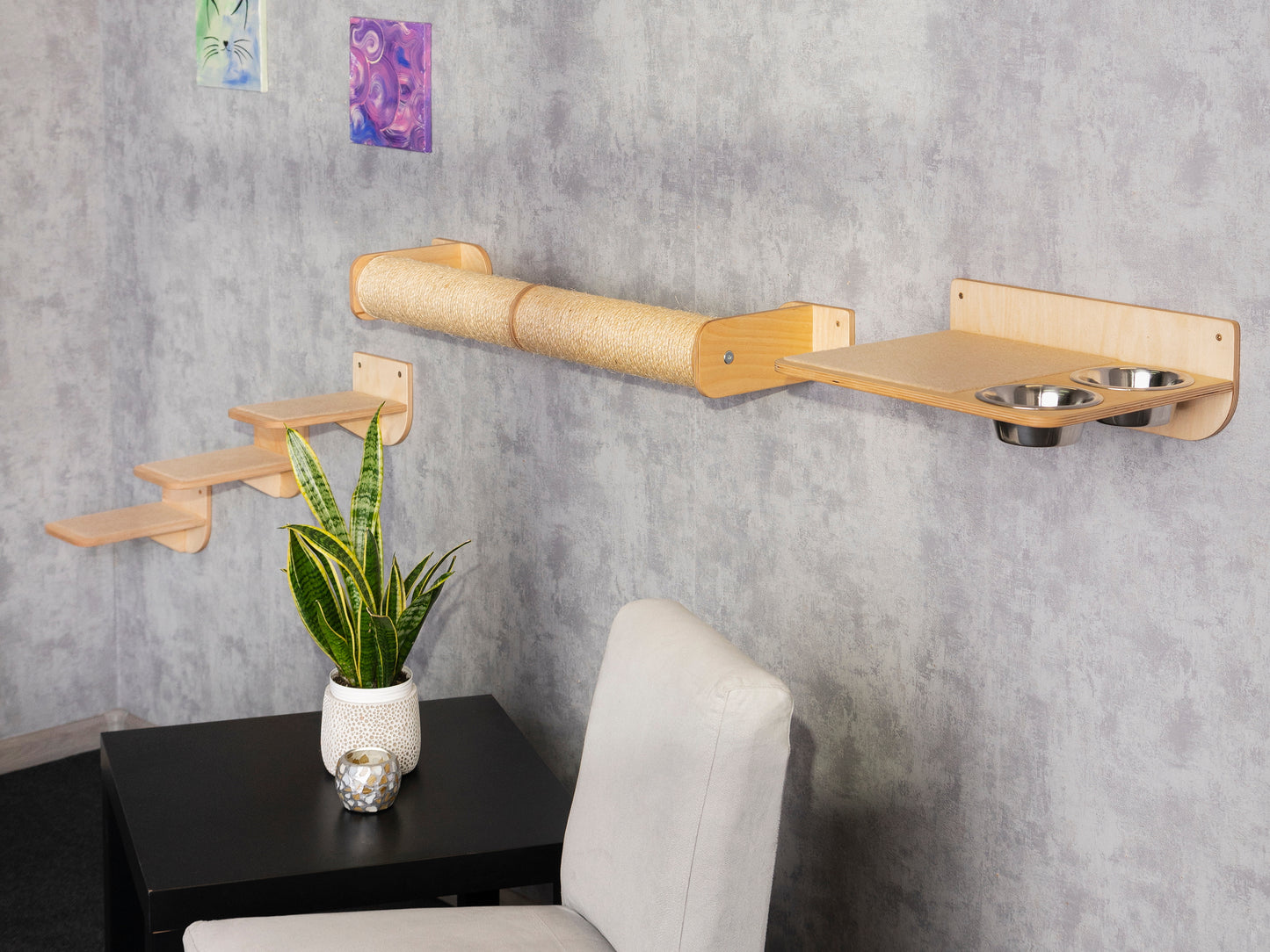 cat climbing wall, best cat scratching post, cat slow feeder, pet steps, color clear
