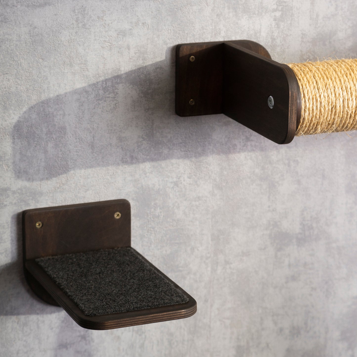 cat wall steps, cat scratchers, color wenge