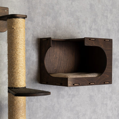 Modern Cat Tree with Cozy Houses and Stylish Shelves - Perfect Furniture for Your Feline Friend