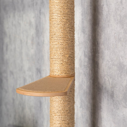 Modern Cat Scratching Post with Stylish Cat Shelves - Perfect for Play and Perching