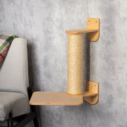 Scratching post with removable shelf for the perfect pet