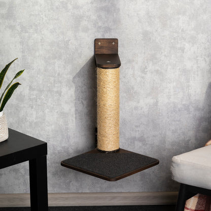 Scratching post with removable shelf for the perfect pet