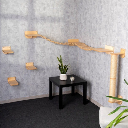 Multifunctional Cat Scratching Post: Transform Your Cat's Corner into an Adventurous Playground with Steps and a Bridge