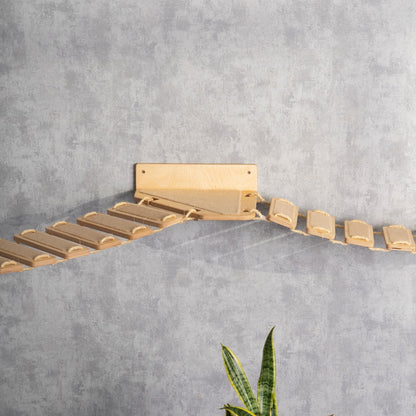 Handcrafted Cat Bridge and Shelf Combo - Perfect Play and Rest Area for Your Feline Friend