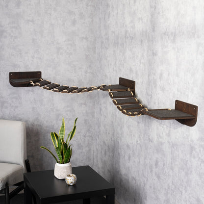 Handcrafted Cat Bridge and Shelf Combo - Perfect Play and Rest Area for Your Feline Friend