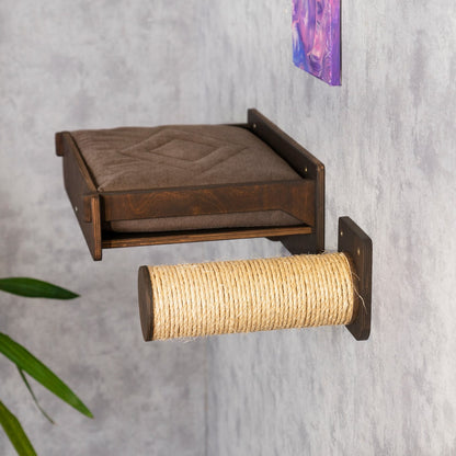 Multi-Functional Cat Bed: Feeder, Steps, and Scratching Post - Pamper Your Beloved Cat with the Ultimate Haven