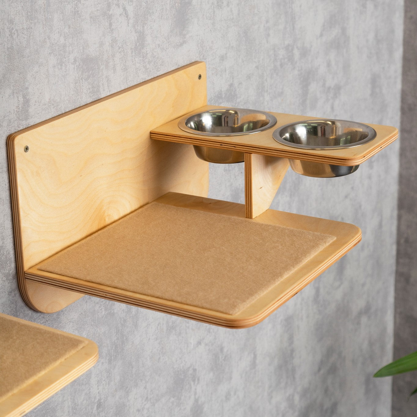 Cat Tree and Cat Steps with Integrated Shelves, Cat Bed and Cat Feeder- A Comfy Spot for Rest and Play