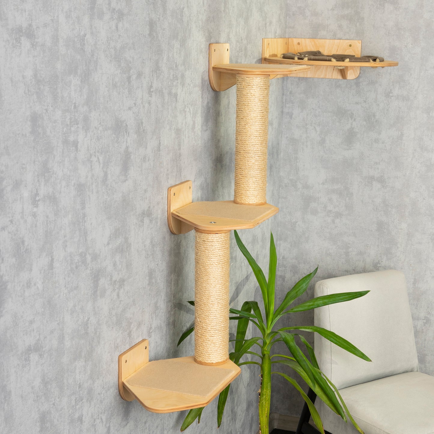 Luxurious Cat Tree, Car Hammock & Cat Shelves: Spoil Your Feline Friend with Style