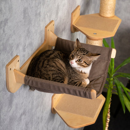 Luxurious Cat Hammock & Scratching Post: Spoil Your Feline Friend with Style