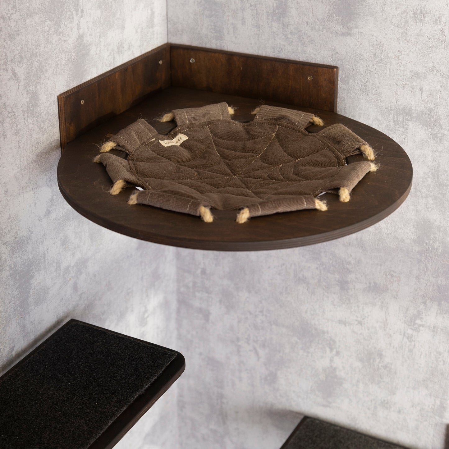 Luxurious Cat Round Hammock Set with Sleek Cat Shelves - Create a Cat Paradise in Your Home