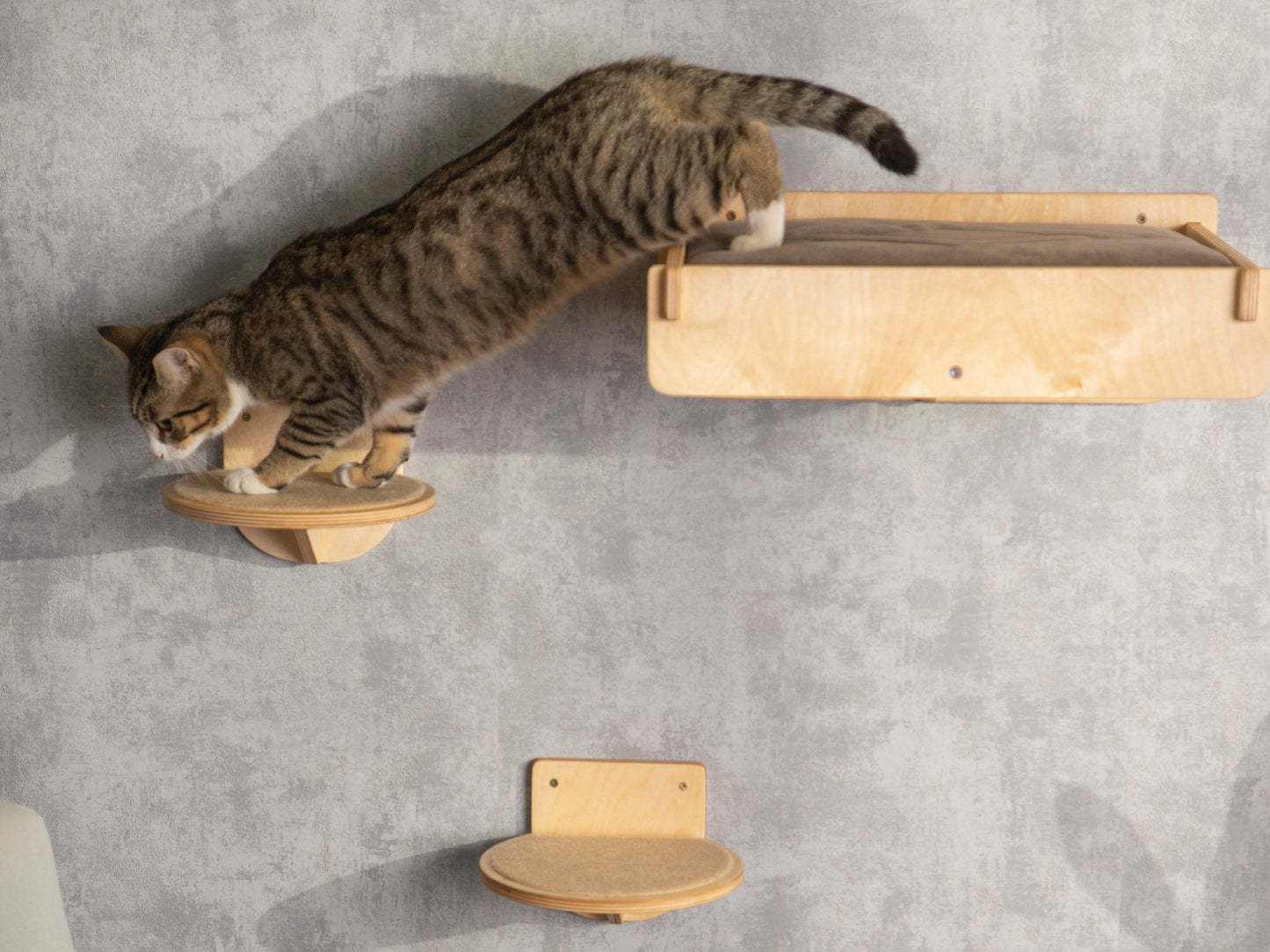 Stylish Cat Bridge with Attached Feeder: The Perfect Combo for Your Feline Friend!