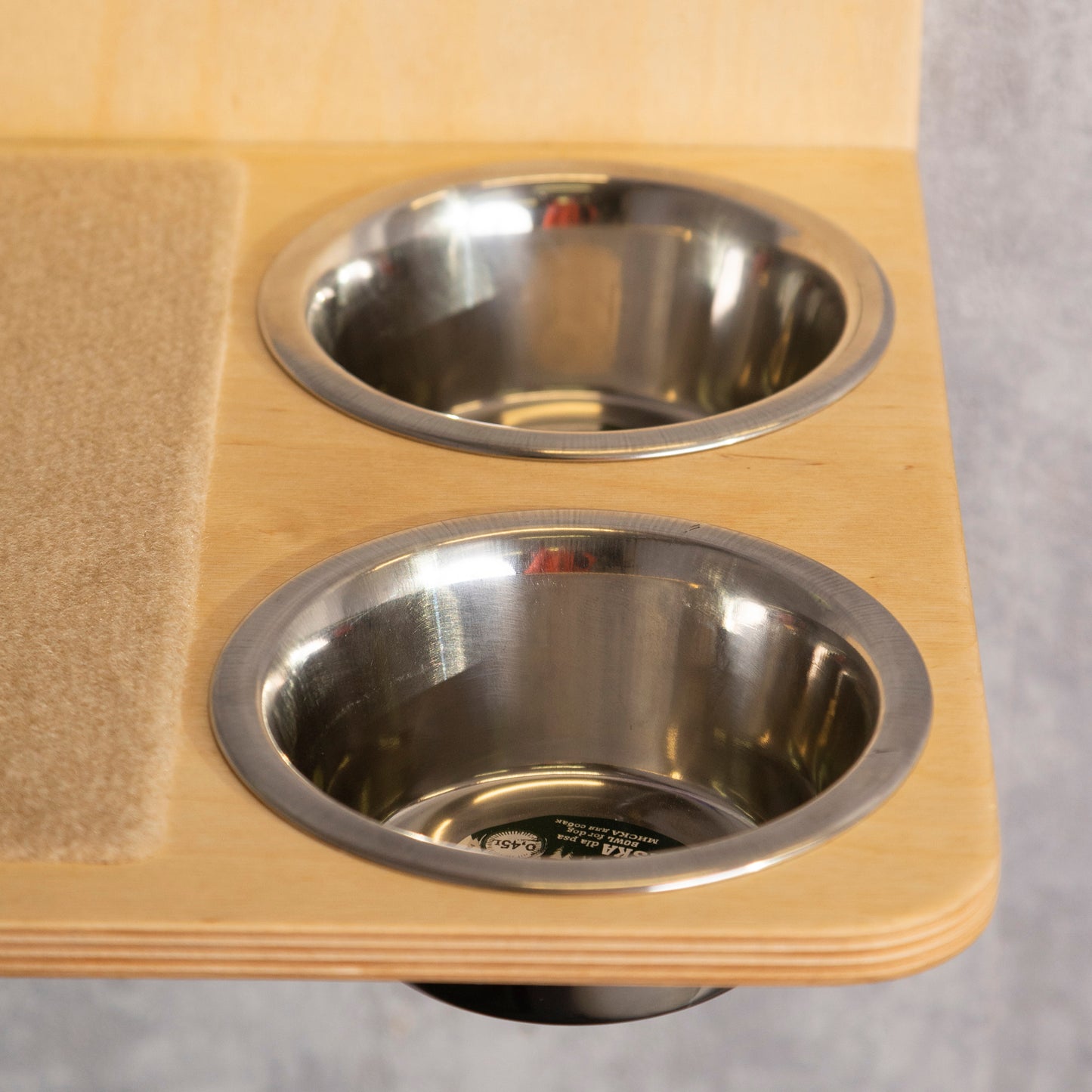 Handcrafted Cat Feeder Plywood - Elevated Wall Mount Design for Easy Feeding and Space Saving