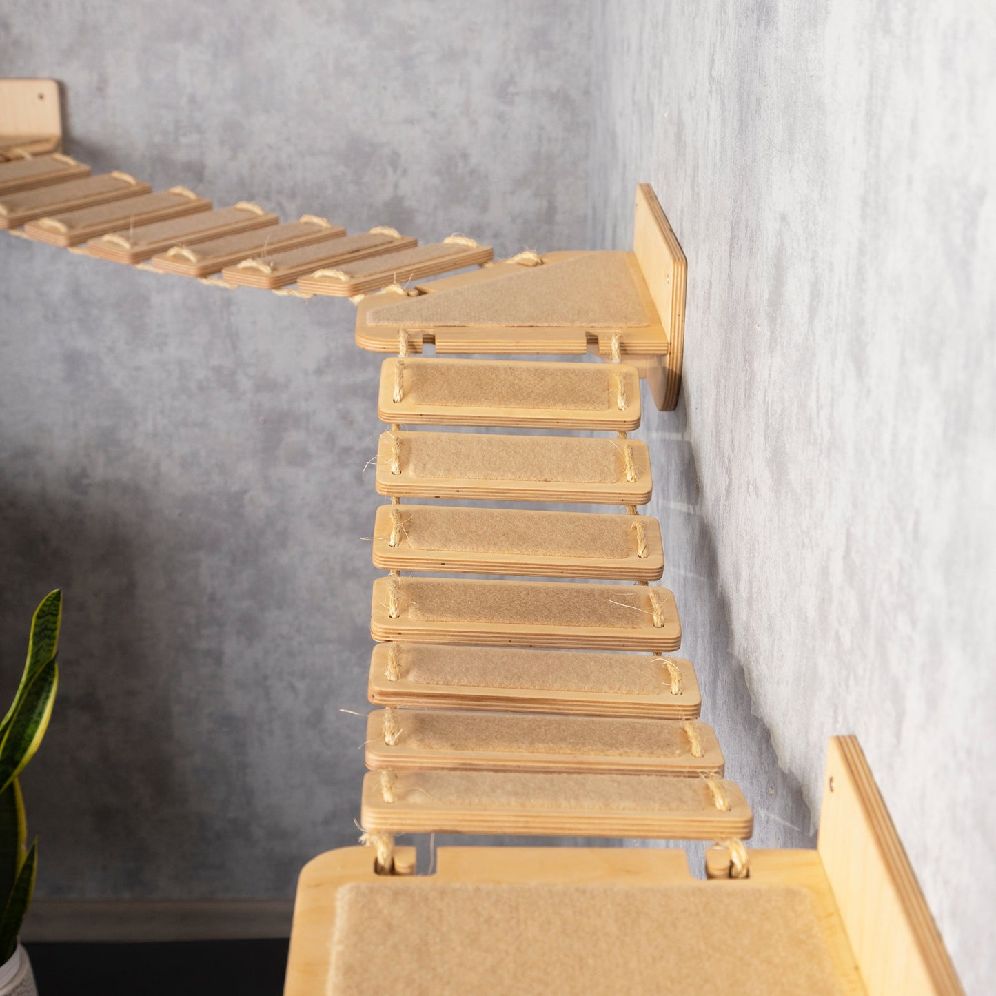 Handcrafted Cat Bridge and Shelf Combo - Perfect Play and Rest Area for Your Feline Friend