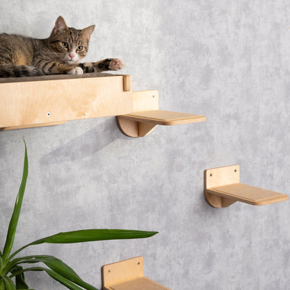 Luxurious Cat Bed with Cozy Steps and Corner Bridge - Perfect for Your Feline Friend