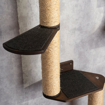 Stylish Cat Tree and Cat House Combo - Perfect Lounging Spot for Your Feline Friends