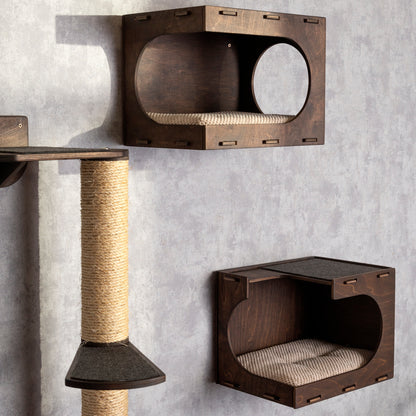 Multi-Level Cat Tree with Cozy Cat Houses- A Dream Playground for Your Kitty