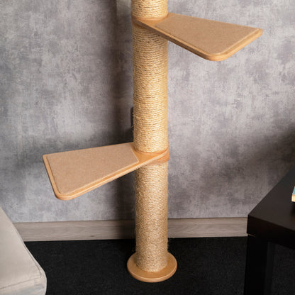 Luxurious Cat Tree & Cat Bed with Integrated Shelves - A Comfy Spot for Rest and Play