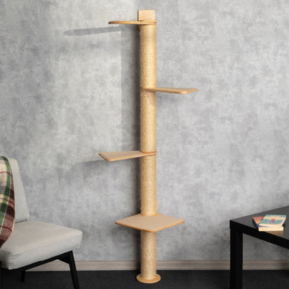 Multi-Level Cat Tree and Wall Mounted Shelves Set - Keeping Kitty Active and Content