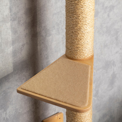 Multi-Level Cat Tree and Wall Mounted Shelves Set - Keeping Kitty Active and Content