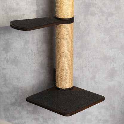 Deluxe Cat Tree Furniture: Multi-Level Shelves with Sisal Steps for Climbing Adventures