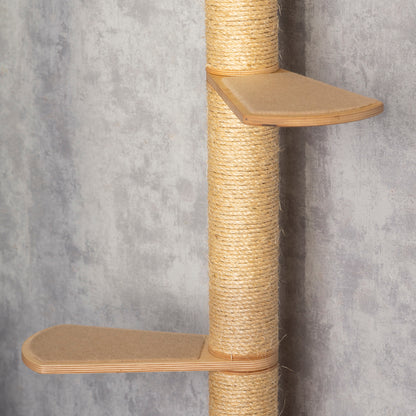 Space-Saving Cat Tree with Built-In Cat Shelves - Ideal for Busy Felines