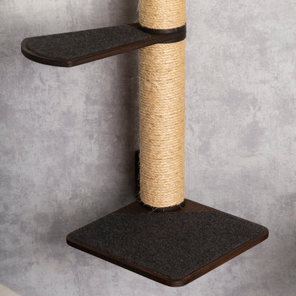 Space-Saving Cat Tree with Built-In Cat Shelves - Ideal for Busy Felines