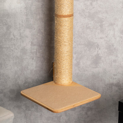 Modern Cat Scratching Post with Stylish Cat Shelves - Perfect for Play and Perching