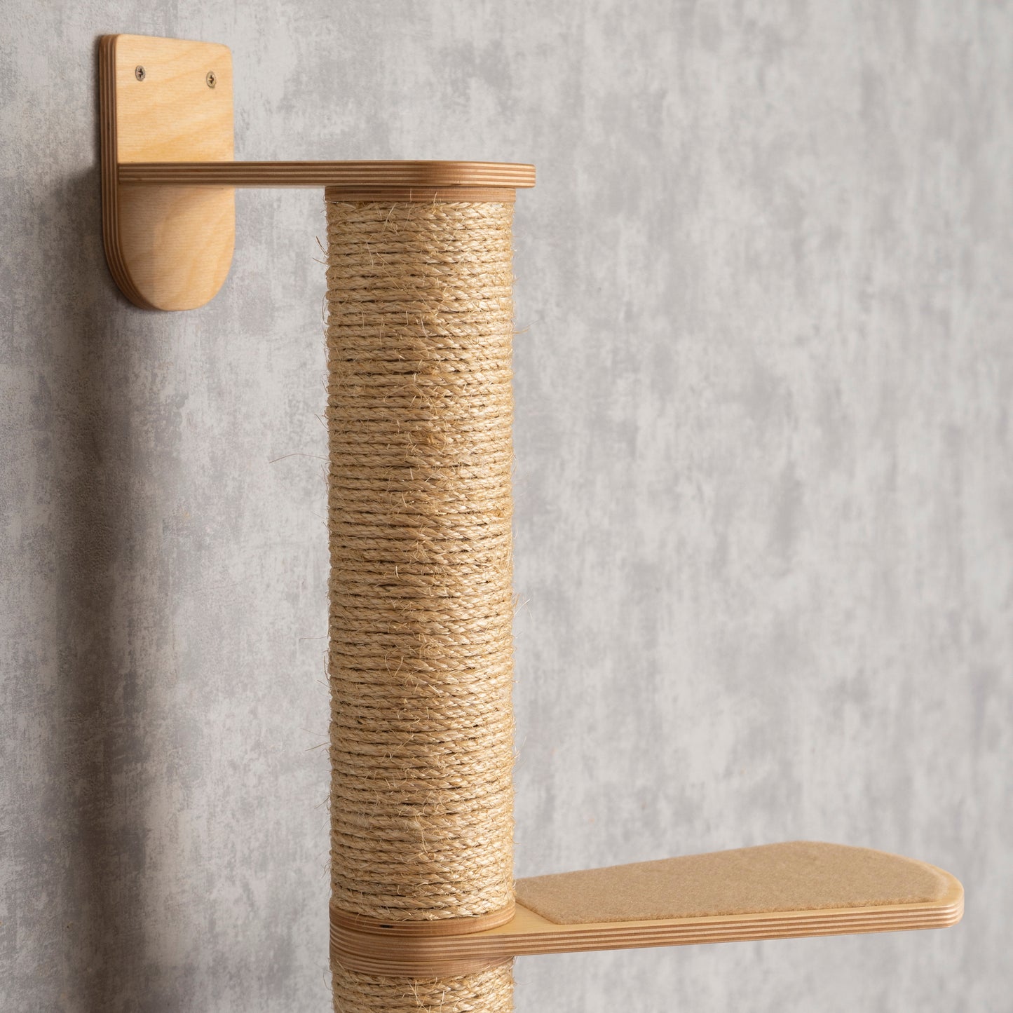 Modern Cat Scratching Post with Stylish Cat Shelves - Perfect for Play and Perching