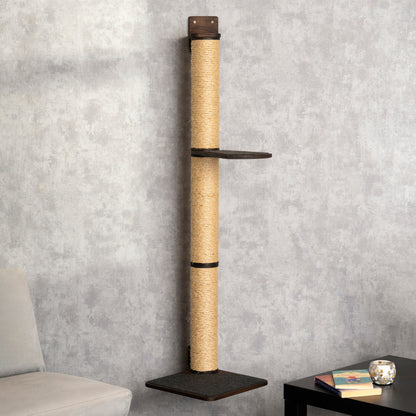 Modern Cat Scratching Post with Stylish Cat Shelves - Perfect for Play and Perching