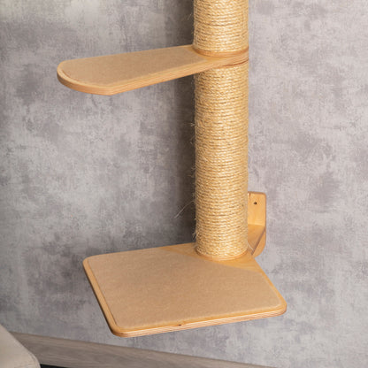 Modern Cat Tree with Cozy Hammock and Stylish Shelves - Perfect Furniture for Your Feline Friend